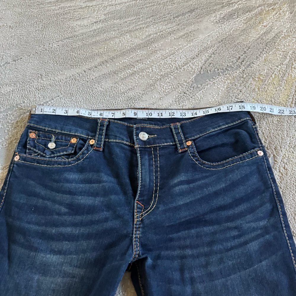 True Religion jeans Rocco relaxed skinny jeans dark wash flap pockets 36 - Picture 7 of 11